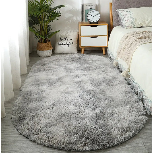 ALFOMBRA TAPETE PELUDITO OVALADO